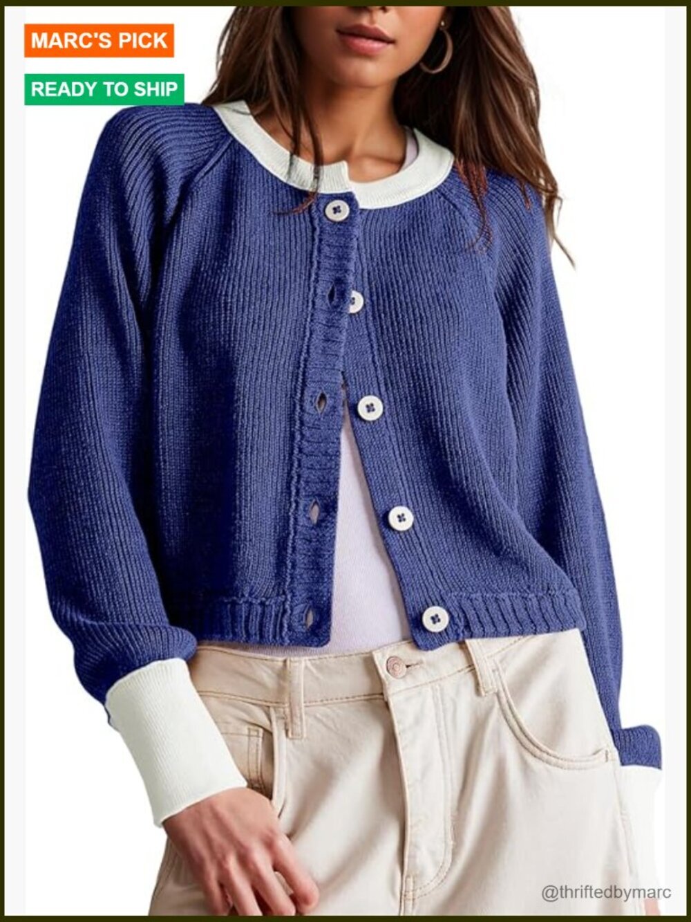 Cropped Cardigan Sweaters Long Sleeve Open Front Button Down Knit Coat
